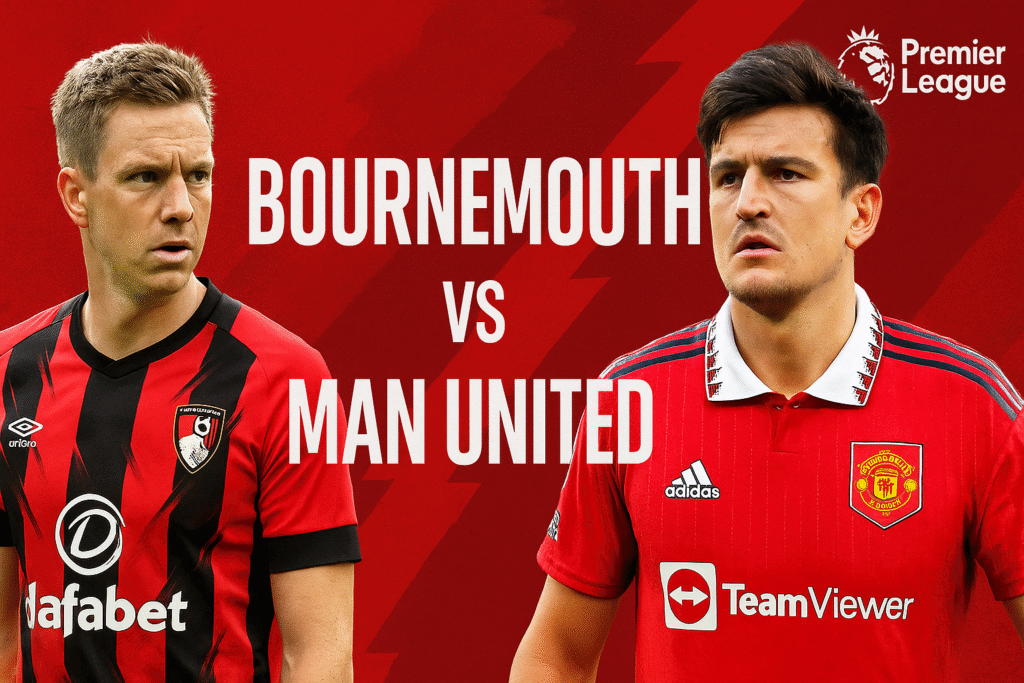"Premier League clash between Bournemouth and Manchester United at Vitality Stadium"