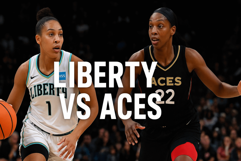 Liberty vs Aces WNBA game highlights and player action on August 13, 2025