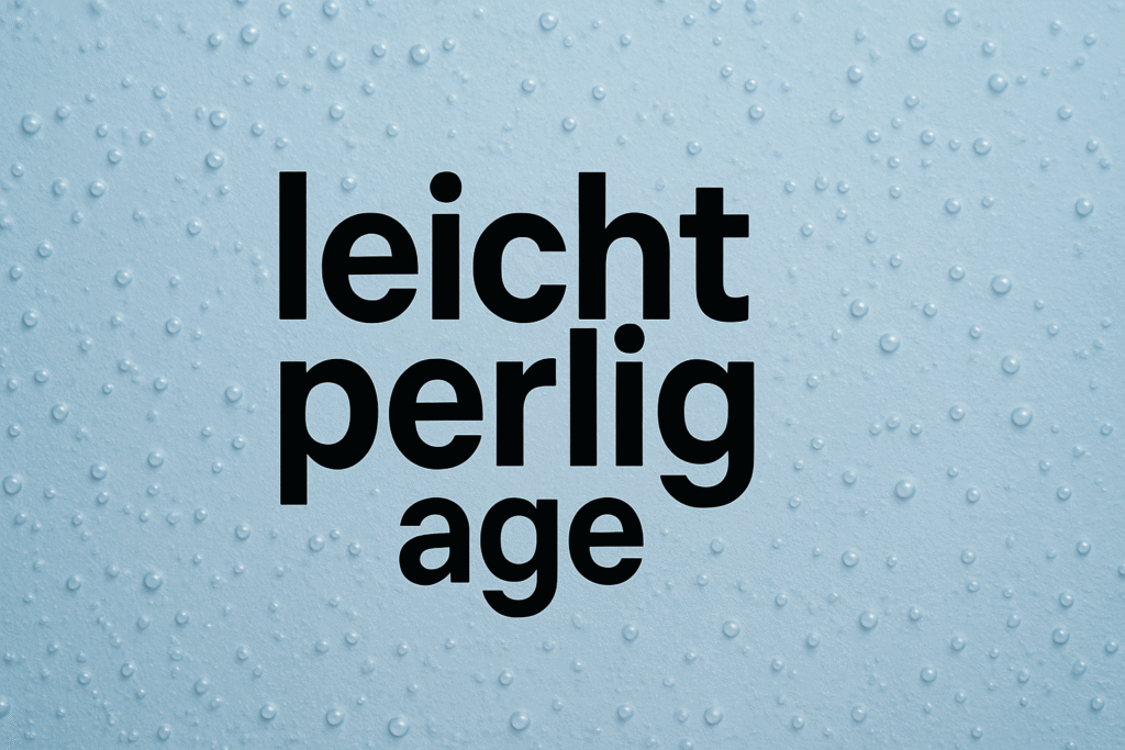 Aesthetic illustration representing 'leicht perlig age' with sparkling water, minimalist vibes, and Gen Z fashion elements in a soft pastel background
