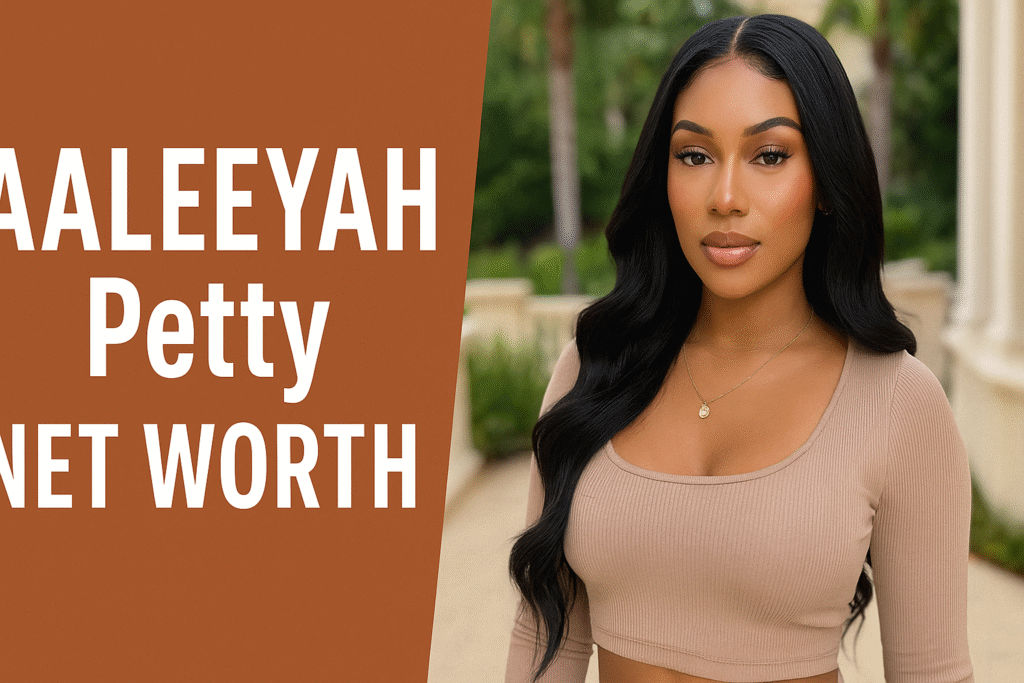 Aaleeyah Petty posing in stylish outfit with luxury lifestyle backdrop – representing her social media influencer status and net worth.