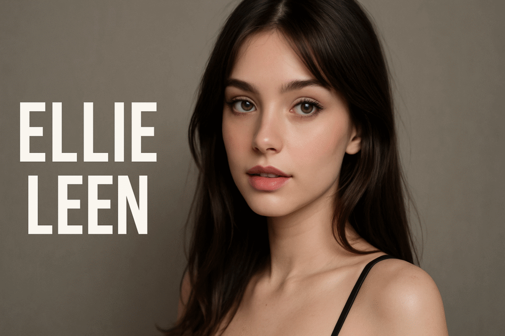 Ellie Leen posing in a European-inspired outfit, reflecting her elegant and mysterious persona